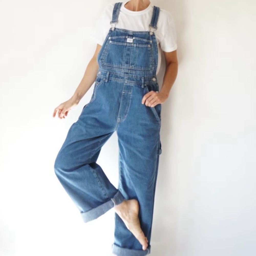 90’s Calvin Klein Blue Denim Overalls Size Medium